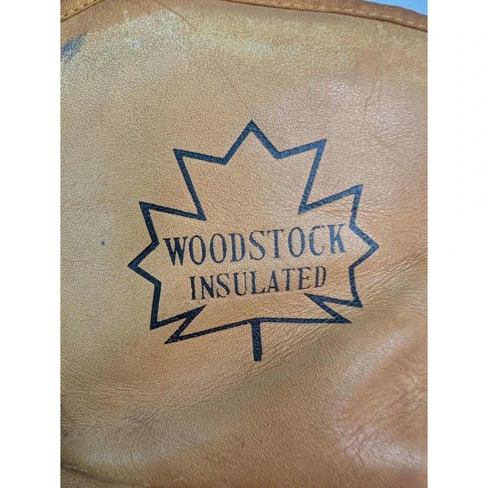 Woodstock Insulated Steel Shank Boots Tan Leather Brown Thinsulate Men's Size 10